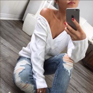 Braided Cable Knit Sweater